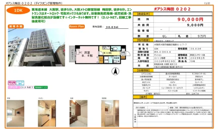 オアシス梅田 202号 0