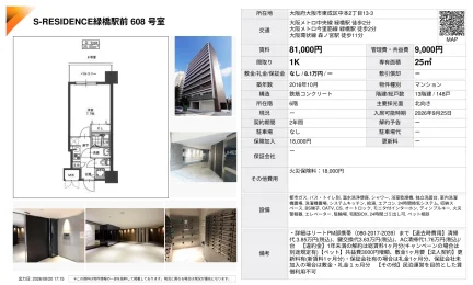 S-RESIDENCE緑橋駅前 608号 0