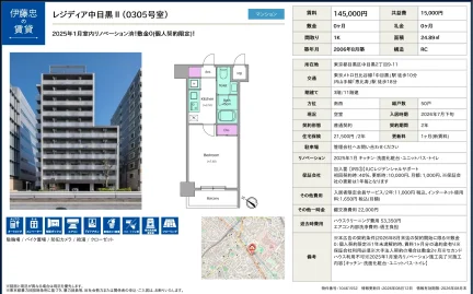 伊藤忠レジディア中目黒 II 305号 0
