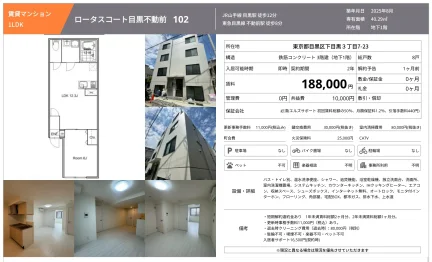 ロータスコート目黒不動前 102号 0