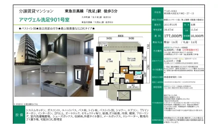 アマヴェル洗足901号室 901号 0