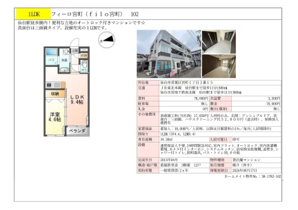 フィーロ宮町 102号 0