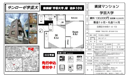 サンローゼ学芸大 302号 0