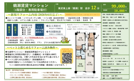 鶴瀬賃貸マンション 1階 0