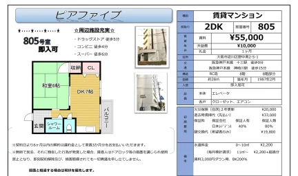 ピアファイブ 805号 0