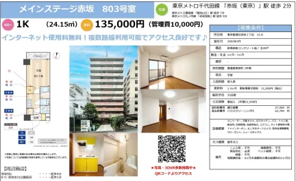 メインステージ赤坂 803号 0