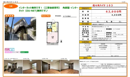 佐々木ハイツ 103号 0