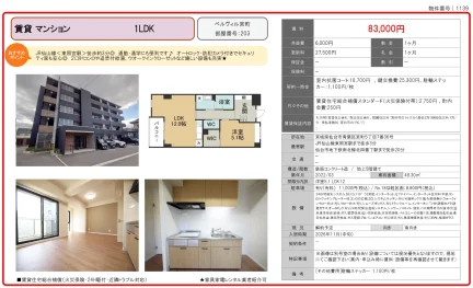 ベルヴィル宮町 203号 0