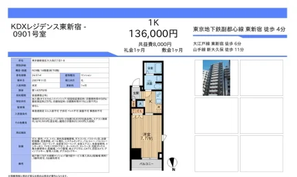 KDXレジデンス東新宿 901号 0
