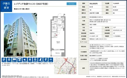 レジディア池袋ウエスト 0607号 0