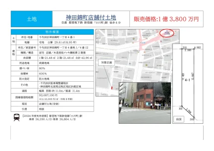神田錦町店舗付土地 0