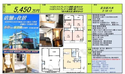 東京都足立区六木３丁目 住宅付店舗 0