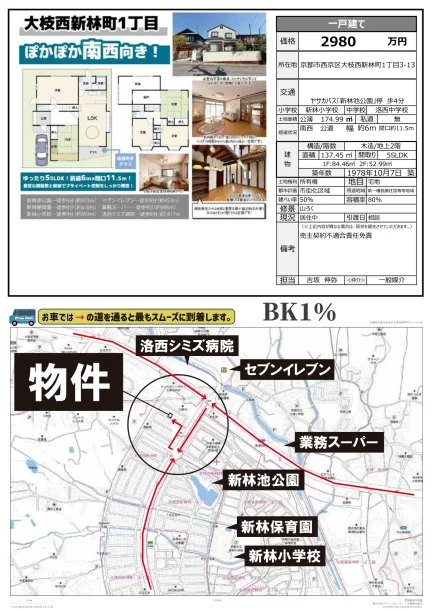 大枝西新林町1丁目 5SLDK 0