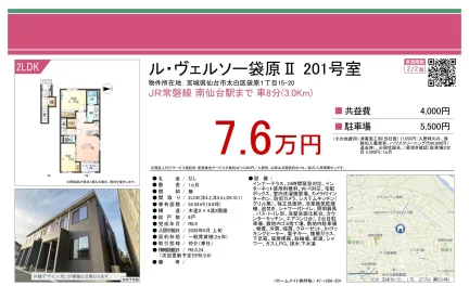 ル・ヴェルソー袋原Ⅱ 201号 0