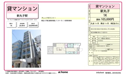 Modern Studio Condo Near Station in Shimmarukomachi 0