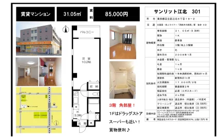 サンリット江北 301号 0