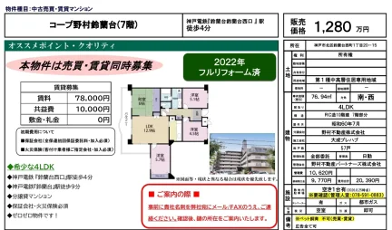 Charming 4-Bedroom Condo Near Station in Suzurandainishimachi 0