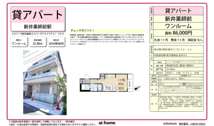 Modern Studio Condo Near Station in Arai 0
