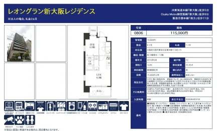 レオングラン新大阪レジデンス 0806号 0
