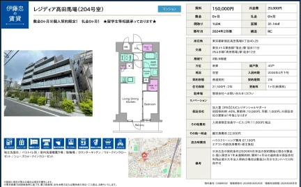 レジディア高田馬場 204号 0