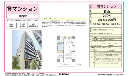 Brand New 2LDK Condo Near Station in Higashikasai 0
