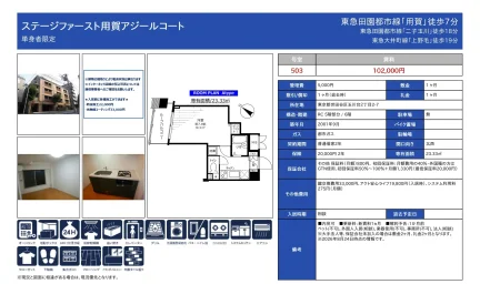 ステージファースト用賀アジールコート 503号 0