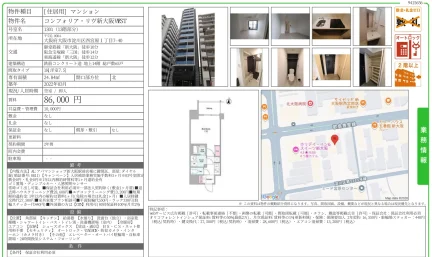 コンフォリア・リヴ新大阪 VEST 1301号 0