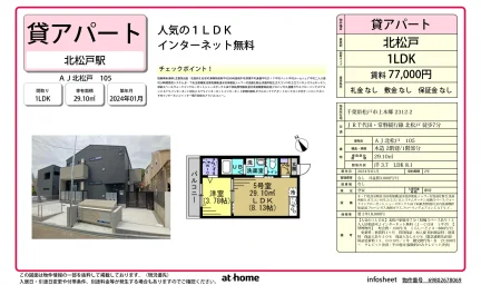 Modern 1LDK Condo Near Station in Kuriyama 0