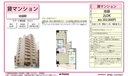 2LDK Condo in Higashiikebukuro sanshain60(chikai. 0