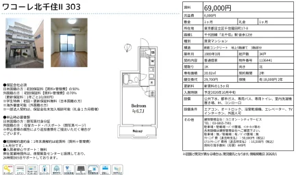 ワコーレ北千住 II 303号 0