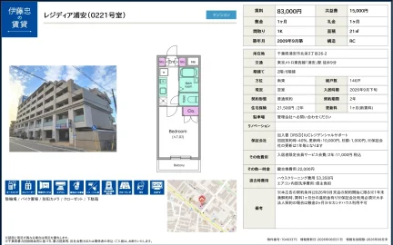 伊藤忠レジディア浦安 0221号室 0221号 0