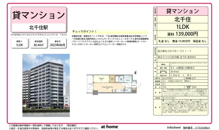 Modern 1LDK Condo in Senju sakuragi 0