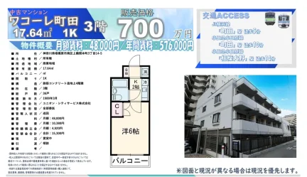 Classic Studio Condo Near Station in Kamitsurumahoncho 0