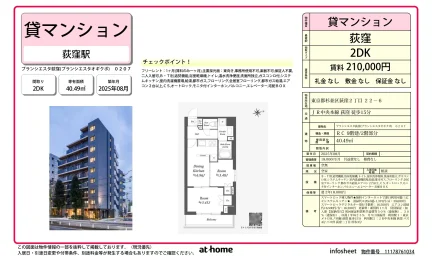 Brand New 2DK Condo in Minamiogikubo 0