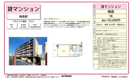 Modern Studio Condo Near Station in Umejima 0