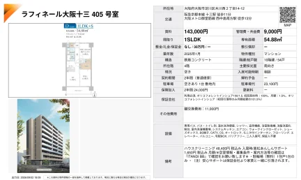 ラフィネール大阪十三 405号 0