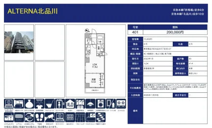 ALTERNA北品川 401号 0
