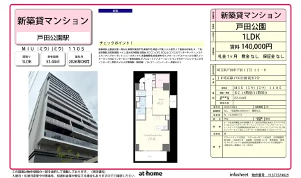 Brand New 1LDK Condo Near Station in Shimomae 0