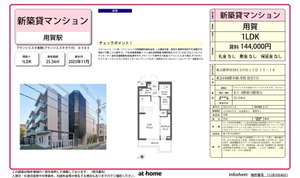 Brand New 1LDK Condo Near Station in Kamiyoga 0