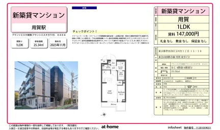 Brand New 1LDK Condo Near Station in Kamiyoga 0