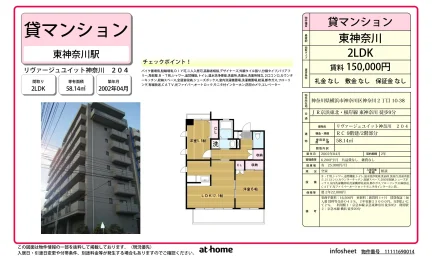 2LDK Condo in Nishikanagawa 0