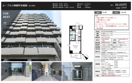 ルーブル川崎都町壱番館 801号 0