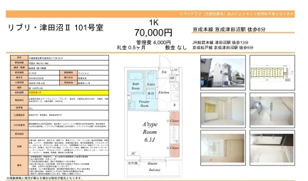 リブリ・津田沼Ⅱ 101号室 0