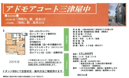 アドモアコート三津屋中 205号 0