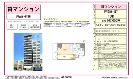 Modern 1DK Condo Near Station in Monzennakacho 0
