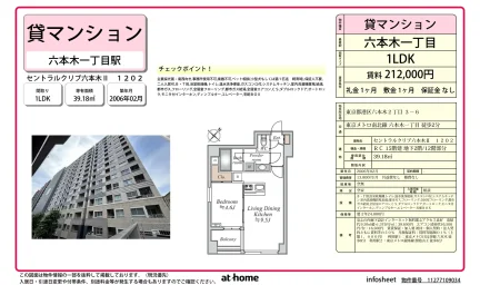 1LDK Condo Near Station in Roppongi sumitomofudosanroppongigur 0
