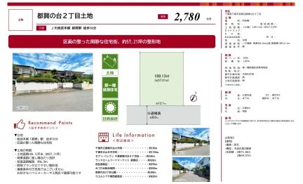 都賀の台2丁目土地 0