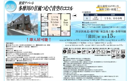 新築 多摩川の甘風つむぐ青空のココル 222号 0