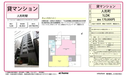 Modern 1LDK Condo Near Station in Nihombashitomizawacho 0