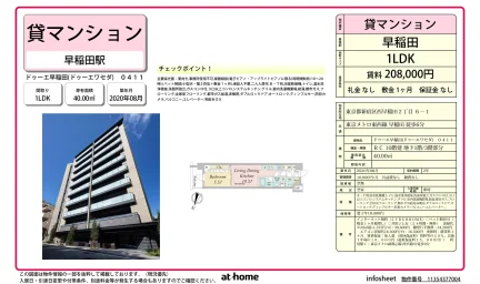Modern 1LDK Condo Near Station in Nishiwaseda(sonota) 0